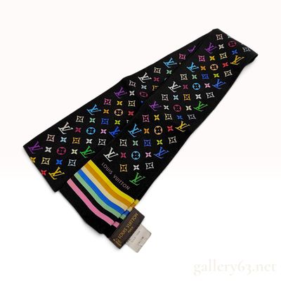 Sale Photo Thumbnail #128: Louis Vuitton Monogram Multicolore Silk Bandeau Scarf