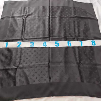 Sale Photo Thumbnail #286: Louis Vuitton Monaco Black Monogram Silk Square Scarf with Box