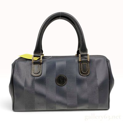 Sale Photo Thumbnail #205: Fendi Pequin Stripe Boston Bag