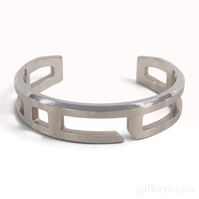 Sale Photo Thumbnail #193: Hermes Play Bangle Solid 925 Sterling Silver Cuff Bracelet