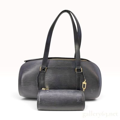 Sale Photo Thumbnail #154: Louis Vuitton Black Epi Leather Soufflot Handbag with Matching Pouch