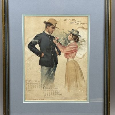 Sale Photo Thumbnail #408: 19"x15" Armour's Army & Navy 1899 Calendar