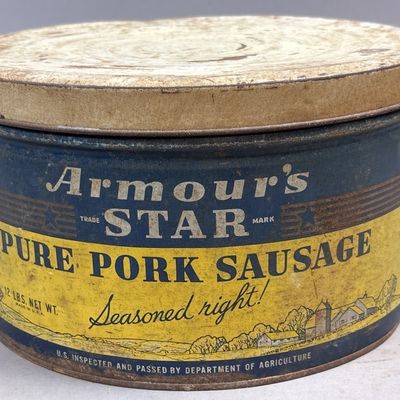 Sale Photo Thumbnail #248: Armour's Star 12lb Pork Sausage Tin