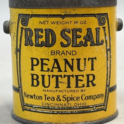 Sale Photo Thumbnail #233: Red Seal 16oz Peanut Butter Tin Cincinnati, Ohio