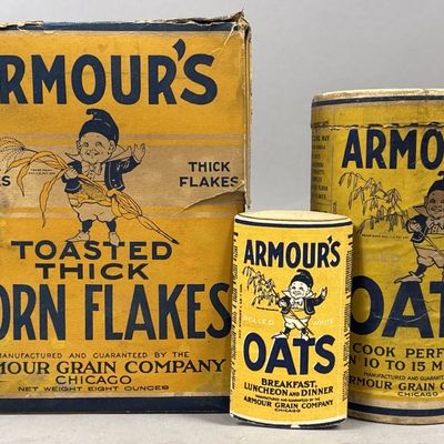 Sale Photo Thumbnail #322: Lot of 3 Armour's Corn Flakes, Oats & Oats Book