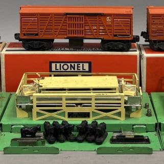 Sale Photo Thumbnail #205: Lot of 6 Lionel Operating Cattle Cars No 3656