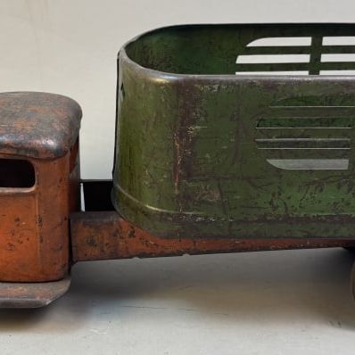 Sale Photo Thumbnail #68: 1930s Large Pressed Steel Stake Bed Delivery Truck
