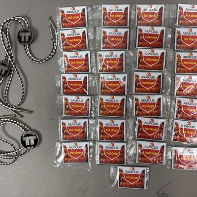 Sale Photo Thumbnail #377: Lot of 32 Armour Neck Ties and Magnets