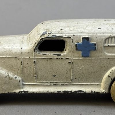 Sale Photo Thumbnail #9: Vintage 1930s Barclay Ambulance 5" Blue White Car