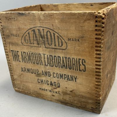 Sale Photo Thumbnail #236: Glanoid The Armour Laboratories Wooden Crate