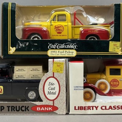 Sale Photo Thumbnail #189: 3 Die Cast Metal Pickup Trucks