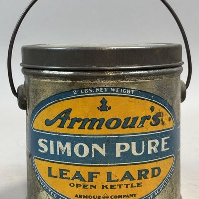 Sale Photo Thumbnail #220: Armour's Simon Pure Leaf Lard 2 lbs Tin