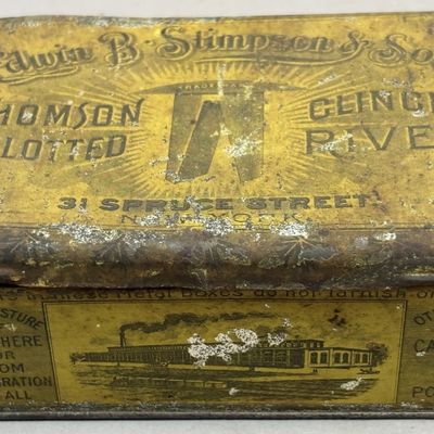 Sale Photo Thumbnail #239: Edwin B Stimpson & Son Clinch Rivet Tin
