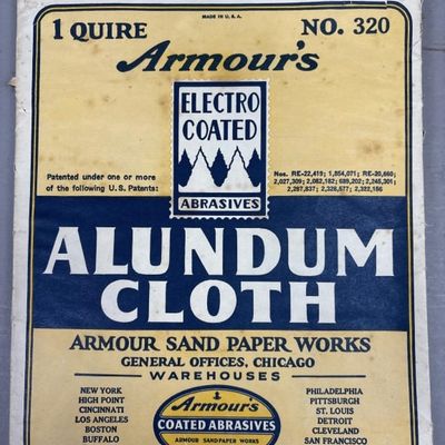 Sale Photo Thumbnail #325: Armour's Alundum Cloth Sand Paper Works Unopened