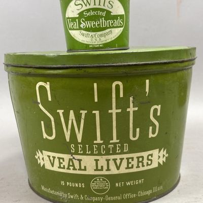 Sale Photo Thumbnail #298: Swift's 1 & 15lb Veal Sweetbreads & Livers Tin