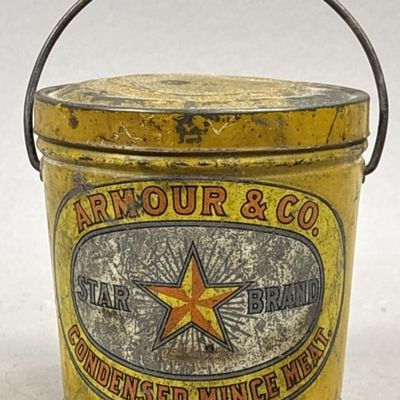 Sale Photo Thumbnail #383: Armour & Co Condensed Mince Meat Tin Bucket