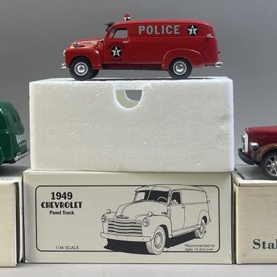 Sale Photo Thumbnail #175: Valvoline & Police Panel & Mack Stake Bed Trucks