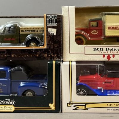 Sale Photo Thumbnail #196: Lot of 4 Die Cast Metal Trucks