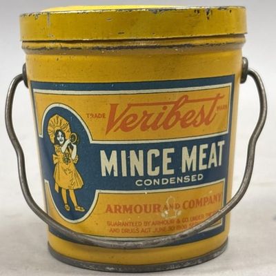 Sale Photo Thumbnail #264: Veribest Mince Meat Tin Bucket with Handle