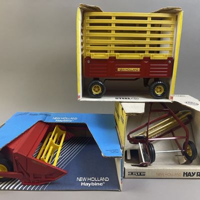 Sale Photo Thumbnail #141: 3 Ertl New Holland Farm Implements 1/16 Scale NOS