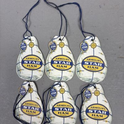 Sale Photo Thumbnail #346: Lot of 6 Armour's Star Ham Tags