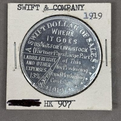 Sale Photo Thumbnail #347: Swift & Co 1919 Swift Dollar