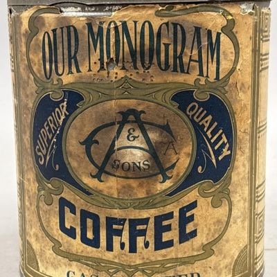 Sale Photo Thumbnail #295: Our Monogram Coffee Gas Roasted Tin