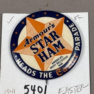 Sale Photo Thumbnail #364: Armour's Star Ham Easter Parade Button