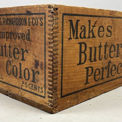 Sale Photo Thumbnail #419: Wells Richardson Wooden Crate Makes Butter Perfect