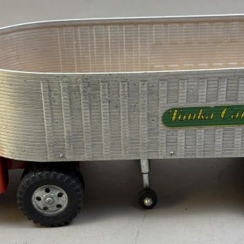 Sale Photo Thumbnail #109: Tonka Cargo King Open Bed Trailer Truck 1950s