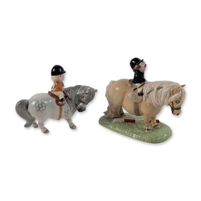 Sale Photo Thumbnail #174: Two Royal Doulton and Beswick Thelwell Pony Figurines