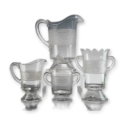 Sale Photo Thumbnail #362: 5 EAPG Flower Band Pattern Tableware Pieces