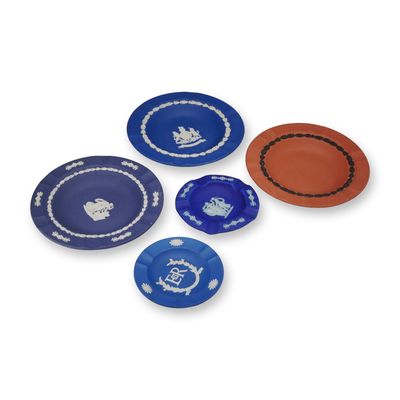 Sale Photo Thumbnail #91: 5pc Wedgwood Jasperware Ashtray and Pin Tray Collection