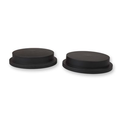 Sale Photo Thumbnail #86: A Pair of Black Basalt Round Tiered Plinths