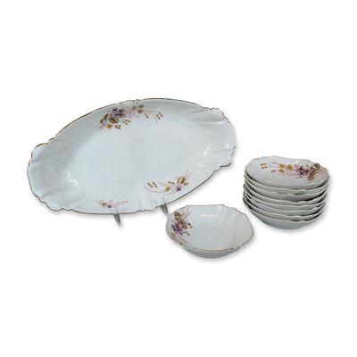 Sale Photo Thumbnail #134: 10pc Austrian Porcelain Platter and Bowls