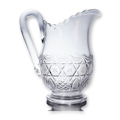 Sale Photo Thumbnail #365: Bryce Brothers EAPG Pitcher Star in Honeycomb Leverne Pattern