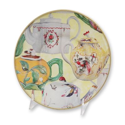 Sale Photo Thumbnail #428: Marie Murray Handcrafted Decoupage Teapot Decorative Plate