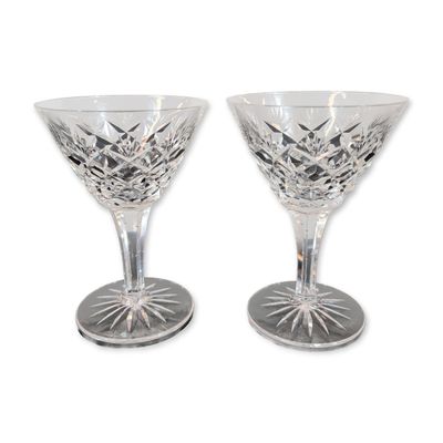 Sale Photo Thumbnail #370: Pair of Cut Crystal Stemware Glasses