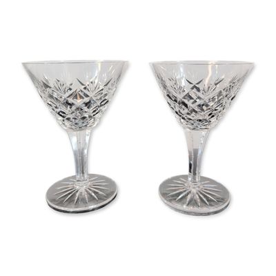 Sale Photo Thumbnail #70: Pair of Cut Crystal Stemmed Coupes