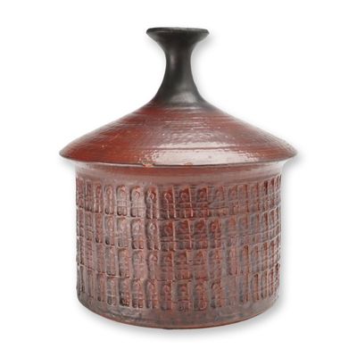 Sale Photo Thumbnail #251: Wedgwood George Wren Studio Ceramic Vase with Grid Pattern