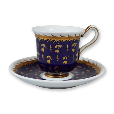 Sale Photo Thumbnail #115: 2pc Wedgwood St. James Pattern Bone China Demitasse Cup and Saucer