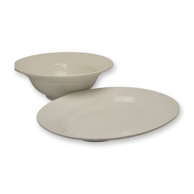 Sale Photo Thumbnail #435: 2pc The Cellar Italy & ASA Germany White Serving Platter and Bowl