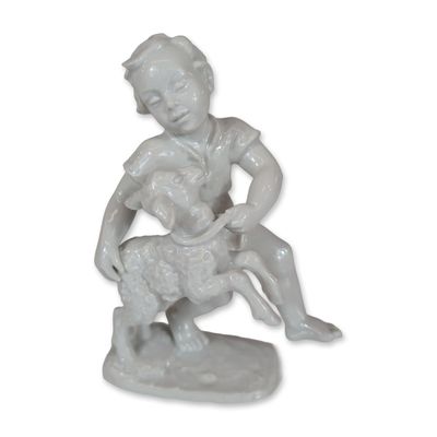 Sale Photo Thumbnail #199: Rosenthal Figurine by Lore Friedrich-Gronau, Boy with Lamb