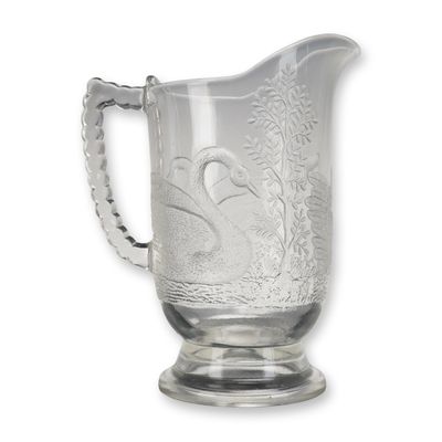 Sale Photo Thumbnail #68: United States Glass Co. No. 6405 Panelled Swan EAPG Water Pitcher