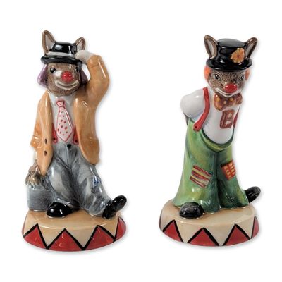 Sale Photo Thumbnail #334: 2pc Royal Doulton Bunnykins Clown Figurines