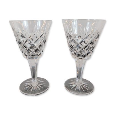 Sale Photo Thumbnail #368: Pair of Crystal Wine Glasses