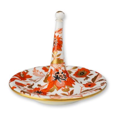 Sale Photo Thumbnail #406: Wedgwood Bone China Imari Style Ring Holder, ca. 1880