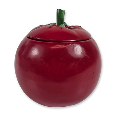 Sale Photo Thumbnail #297: McCoy Pottery Red Ceramic Tomato Cookie Jar
