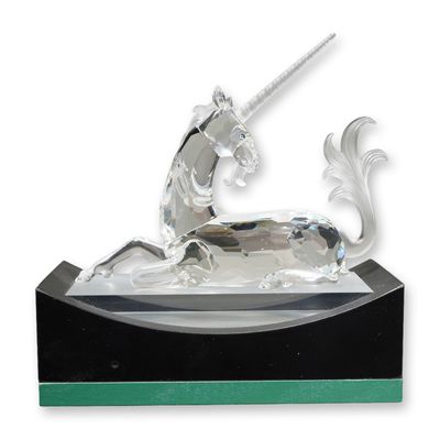 Sale Photo Thumbnail #58: 2pc Swarovski Crystal 1996 SCS Annual Edition Figurine,  The Unicorn with Base