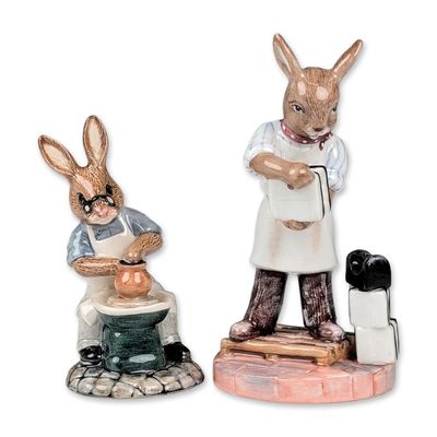 Sale Photo Thumbnail #34: Pair of Royal Doulton Bunnykins Figurines